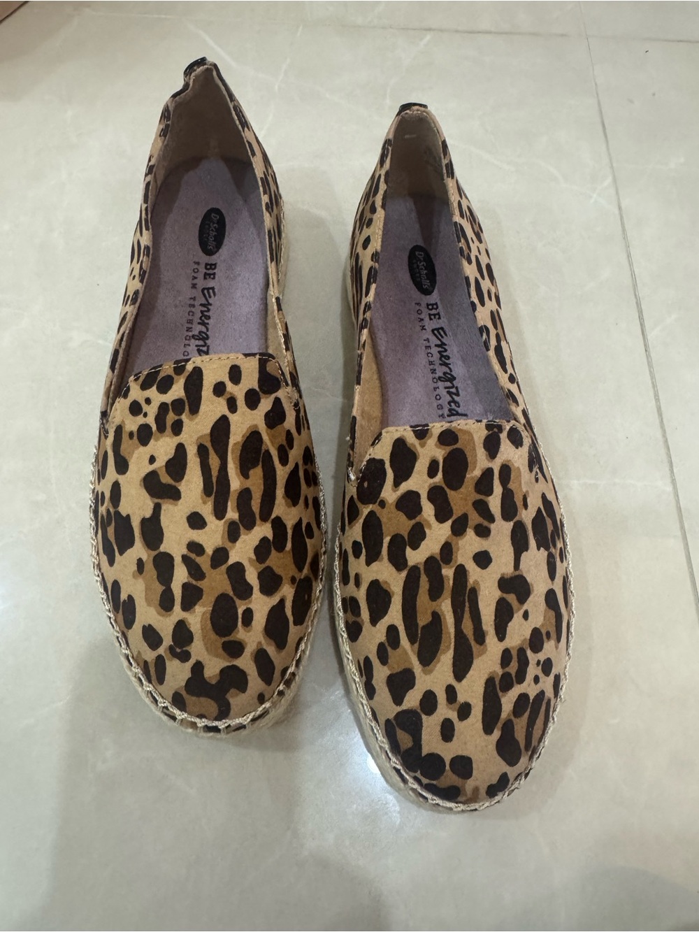 Dr Scholls new Leopard Print Slip-On Espadrilles in Tan/Black